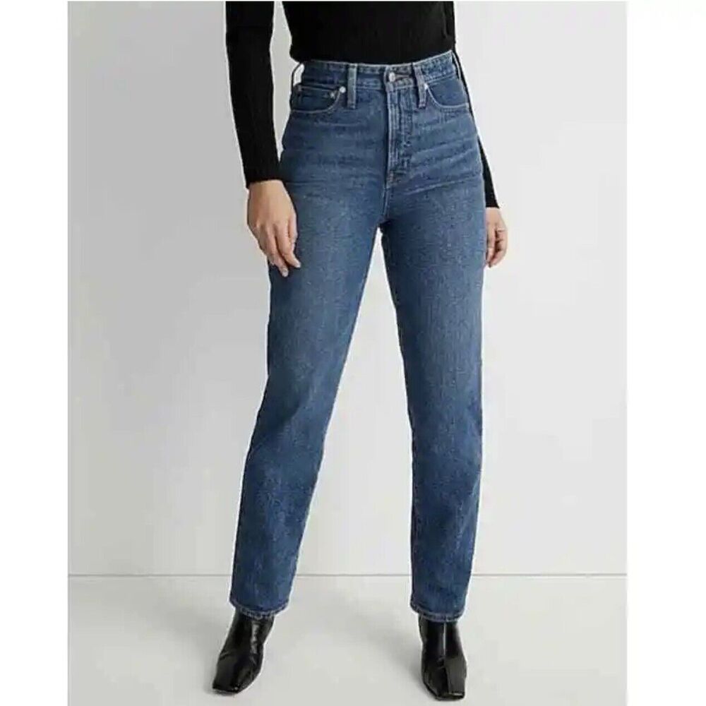 Madewell Jeans Women's Size 30 Blue Curvy Perfect Vintage Straight Jean Stretch